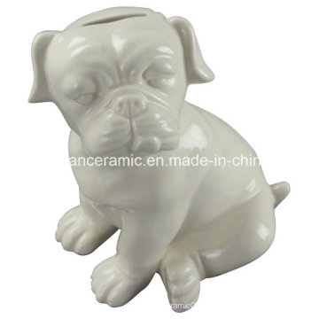 Artesanía de porcelana en forma de animal, cerdo perro hucha